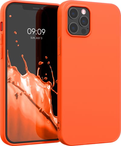 kwmobile telefoonhoesje geschikt voor Apple iPhone 12 Pro Max - Hoesje voor smartphone - Back cover in neon oranje