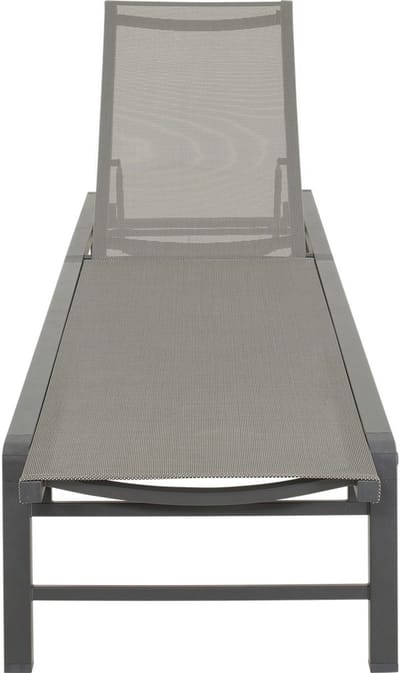 Ligbed LAZZARO - Opvouwbare ligstoel met 5-standens rugverstelling - Zwart-grijs - 56.00x193.00x31.00cm
