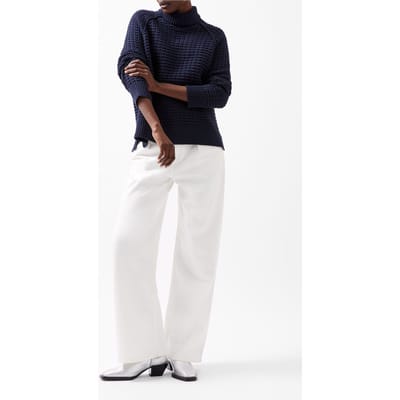 French Connection Keya Popcorn Knit Mozart Jumpr Marine Taglia: L | Maglioni a maglia Outlet | Donna