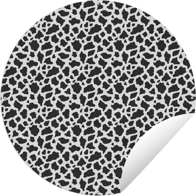 Tuincirkel Dierenprint - Koe - Design - 60x60 cm - Ronde Tuinposter - Buiten