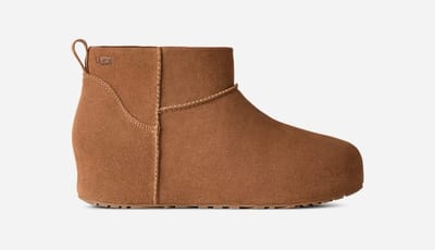 UGG® Classic Mini Enwrap-laars in Brown, Maat 36, Rubber/Wol