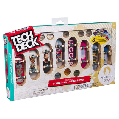 Tech Deck - Olympische Spelen Parijs 2024 - Competition Legends-set met 8 vingerskateboards met kaarten