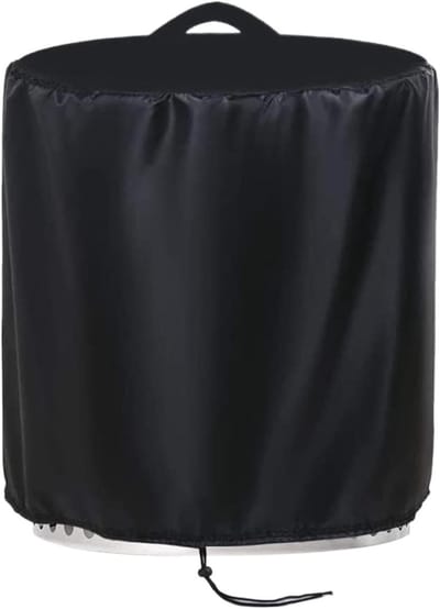 Ronde Buitenvuurkorfhoes - Terrashaard Beschermhoes - Buiten Leven - Waterdicht Stofbestendig - 56x36cm - Zwart