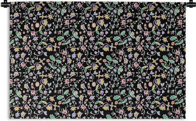 Wandkleed - Wanddoek - Patronen - Bloemen - Lente - 180x120 cm - Wandtapijt