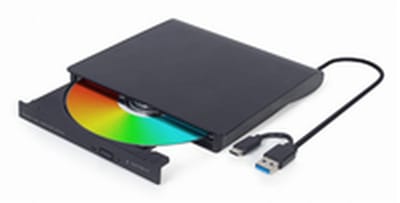 Externe Recorder GEMBIRD DVD-USB-031 DVD-R 8x, DVD-R DL 6x, DVD-RW 6x, DVD-RAM 5x, DVD+R 8x, DVD+R DL 6x, DVD+RW 8x, DVD M-DISC 4x, CD-R 24x, CD-RW 24x