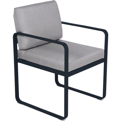 Fermob BELLEVIE fauteuil voor de eethoek - 92 abyssblauw - 79 Flanelgrijs