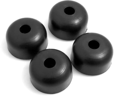 Dailygoods - Dailygoody - Kunststof Meubelglijders - Vloerbescherming - Ø 45 mm - Zwart - Voor Banken en Stoelen - Ideaal voor Tapijt - 4-delige Set