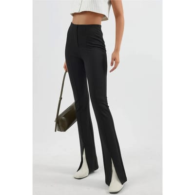 Hoge Taille Split Gedetailleerde Flair Leggings