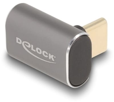 Delock USB-C haakse adapter | boven/beneden | USB4 40 Gbps | PD 100W | 8K 60Hz