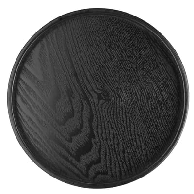 Dailygoods- Dienblad Rond - Natuurlijk Houten Dienblad - Multifunctioneel - Antislip - 27 cm - Ideaal voor Koffie/Thee - Duurzaam Massief Hout - Theedienblad