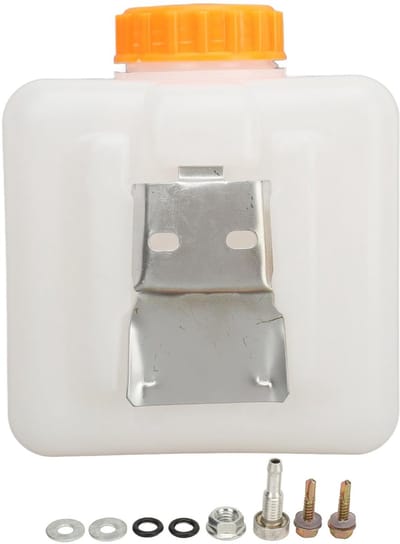 Dailygoods- Brandstoftank 2,5L Grote Capaciteit - Universele Olietank - Geschikt voor Verwarmingsolie - Eenvoudige Installatie - Veilige Verbinding met Afdichtring