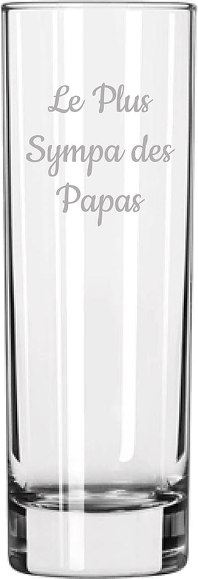 Longdrinkglas gegraveerd - 22cl - Le Plus Sympa des Papas