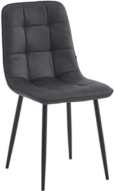 Colenis Bloqs Eetkamerstoel – Antraciet – Microvezel – Set van 2