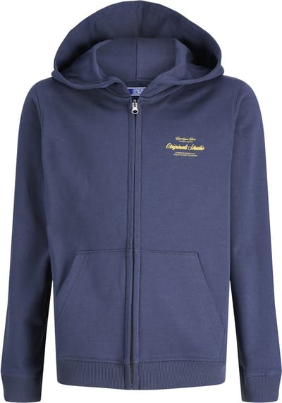 JACK&JONES - JORNORREBRO TYPO BACK SWEAT ZIP HOOD JNR - Jongens - Sweaters