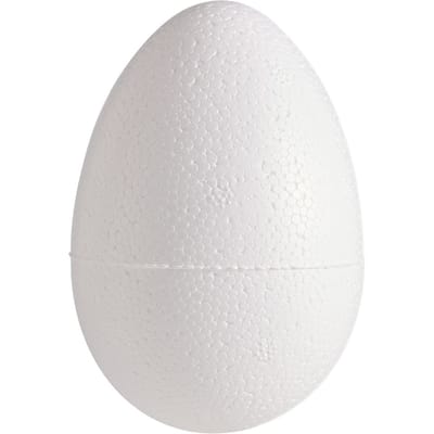 Piepschuim ei, 10 x 7,5 cm