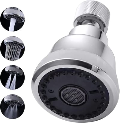 kraanverlenger - 4 standen - Lotus-kop - Kraanverlenger - Spatbescherming - Connector sproeikop - Beluchter - Universele verlenger - Draaibaar - Uitloop - Geschikt voor keukenkranen - Galvaniseerkleur