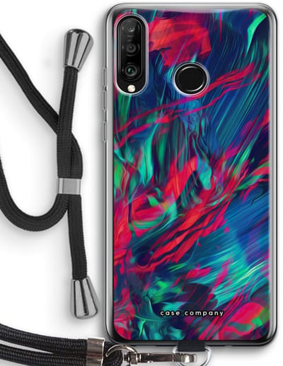 Case Company® - Hoesje met koord geschikt voor Huawei P30 Lite hoesje met Koord - Pilgrims Of The Sea - Telefoonhoesje met Zwart Koord - Bescherming aan alle Kanten en Over de Schermrand