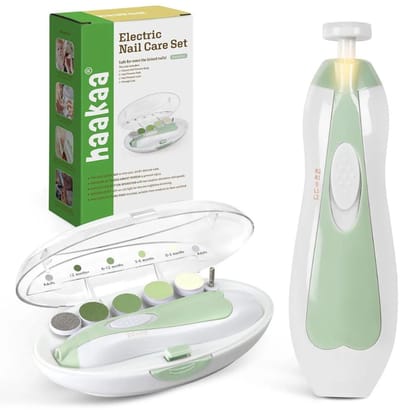 Haakaa elektrische baby nagelverzorging set | vanaf 0 maanden | Mint