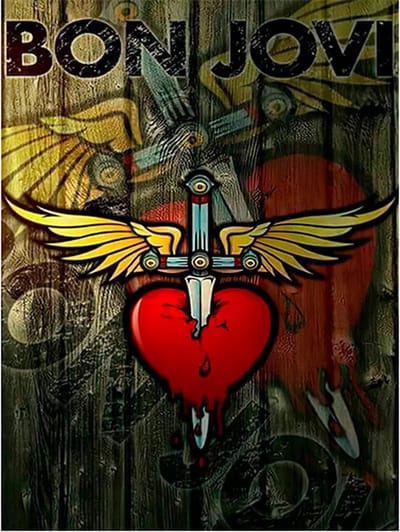 Signs-USA - Muziek Sign - metaal - Bon Jovi - 30 x 40 cm