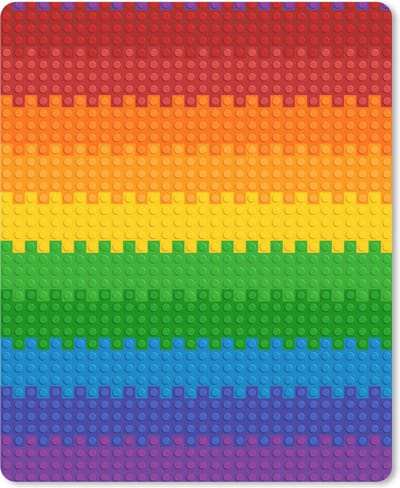 Muismat - Ondervloer met regenboogkleuren muismat rubber - 19x23 cm - Muismat met foto