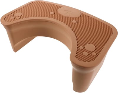 Toiletkrukje Antislip - Voetenbankje Badkamer - Verbeteren Zithouding - Met Opbergruimte - 395 x 24 x 16 cm - Koffie
