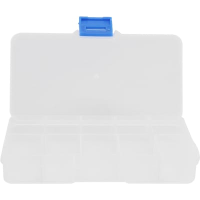 10 Vakjes Transparante Sieraden Doos Plastic Organizer Box Opbergcontainer voor Kralen Kunst DIY Knutsel white