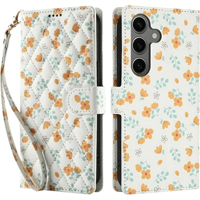Comfycase Samsung Galaxy S24 / S25 Floral Bookcase Hoesje Bloemen
