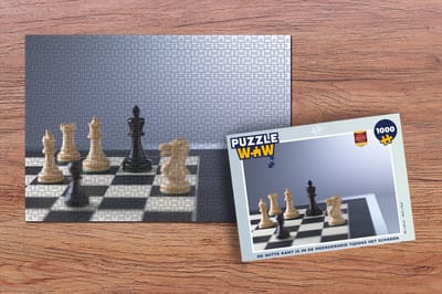Puzzel De witte kant is in de meerderheid tijdens het schaken - Legpuzzel - Puzzel 1000 stukjes volwassenen