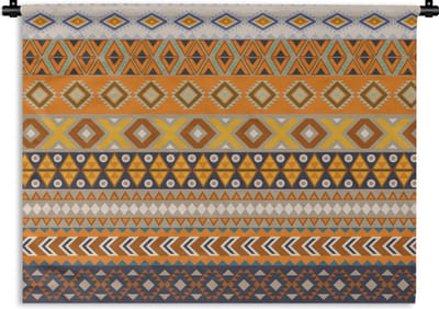 Wandkleed - Wanddoek - Patronen - Afrika - Abstract - 60x45 cm - Wandtapijt