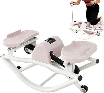 Compacte Stepper - Core Trainer - Thuis Fitness - Geluidsarm Ontwerp - 50 x 25 x 25 cm - Zwart