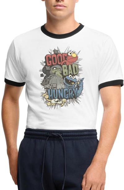 Sesamstraat The Good The Bad And The Hungry Mannen Contrast Shirt
