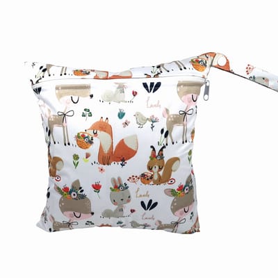 Strandtas met ritssluiting – Waterdichte strandtas – Luiertas – 28x30 cm –Nieuwe vos SM165