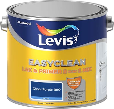 Levis - Easyclean Lak & Primer 2-In-1 Mix - Clear Purple B80 - Mengverf - 2,5 L