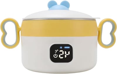Voedselverwarmer Kom - Lunchbox Elektrisch - Warme Maaltijd Onderweg - Slimme Thermostaat - 450 ml - Zilver