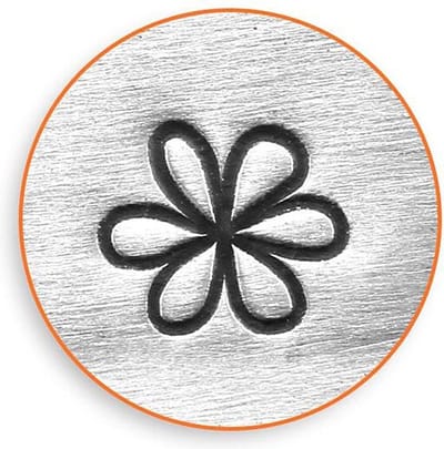 Impressart Embossing Stempel Zilver 6 Mm Bloem