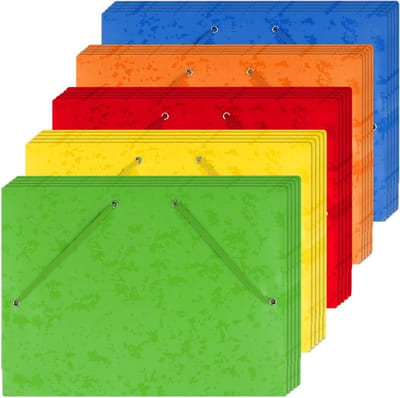 A4-documentenportefeuilles in diverse kleuren - 20 stuks kantoormappen met veilige sluiting voor papierwerk en organisatie