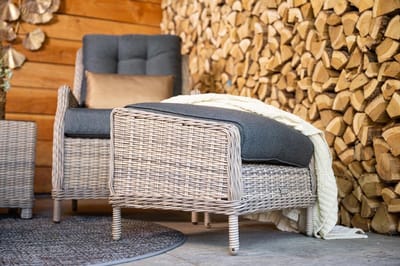 Garden Impressions Santa Rosa relax tuinstoel met voetenbank - vintage willow