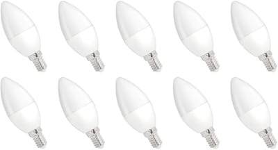Spectrum Dimbare LED Kaarslamp E14 5W - 230V - 470 Lumen - 3000K Warm wit - Gezellig licht - Dimbaar - Energiezuinig - 10 stuks