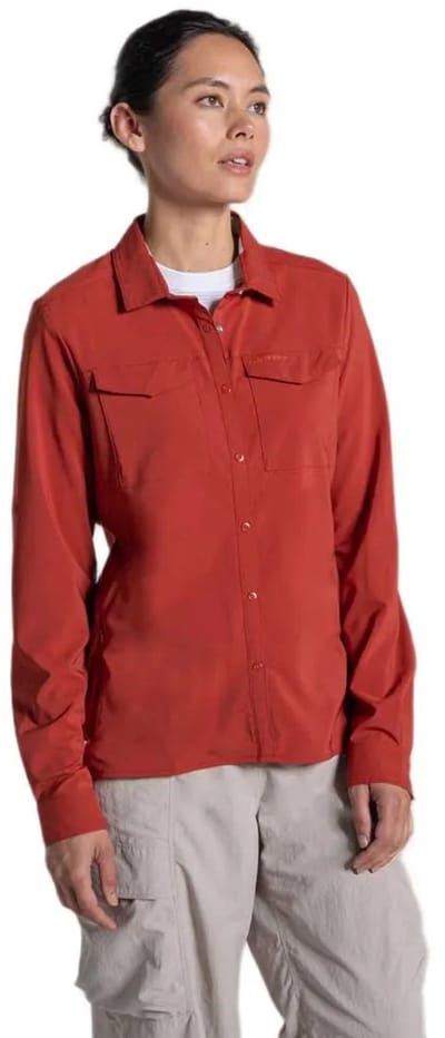 Craghoppers Nosilife Pro V Overhemd Met Lange Mouwen Rood 36 Vrouw