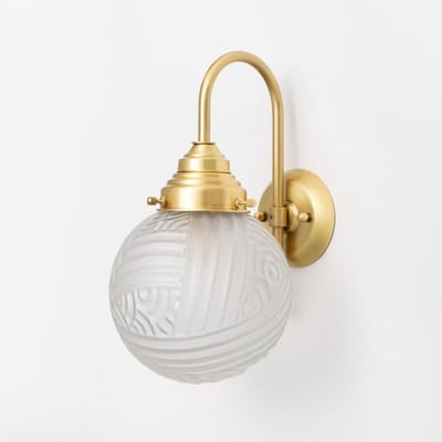 Wandlamp Nouveau Romance Geëtst Meander Messing - Art Deco Trade