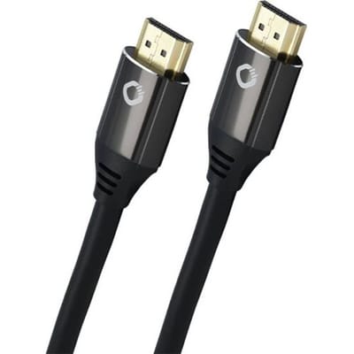 Oehlbach D1C92489 HDMI-kabel HDMI Aansluitkabel HDMI-A-stekker, HDMI-A-stekker 0.75 m Zwart 8K UHD, Vergulde steekcontacten