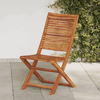 Tuinstoel Inklapbaar - Terrasstoel Hout - Buiten Ontspannen - Massief Acacia Hout - 116 x 51 x 17 cm