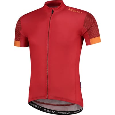 Roggeli Maat 3XL Wielershirt KM Bolt Rood/Oranje