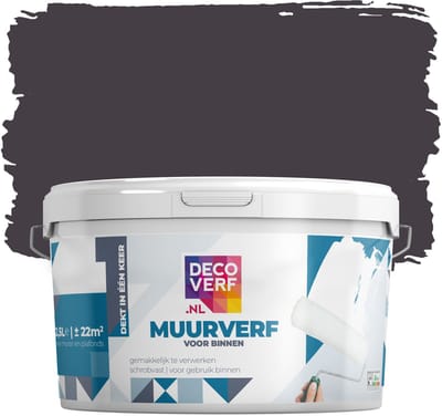 Decoverf muurverf mat nachtpaars, 2.5L