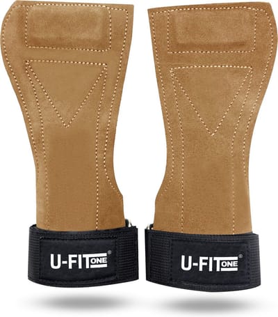 U Fit One Leer Lifting straps - Deadlift straps - Powerlifting - Fitness Straps - Wrist support - Bodybuilding – Crossfit