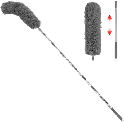 Dakgootreiniger - Gootborstel Telescoop - Dakgoten Schoonmaken - Veilig Vanaf Grond - 250 cm - Grijs