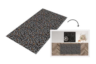 Keukenloper - Loper keuken - Panter - Patronen - Dieren - 120x60 cm - Keukenloper vinyl