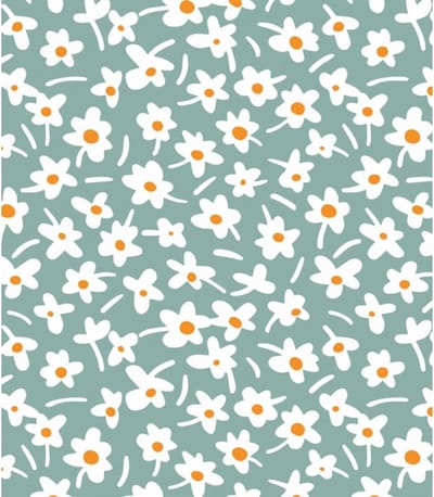 BINK Bedding Tafelkleed - Tafelzeil Happy Days Green - PVC 150 x 140 cm - bloemen - afneembaar - feest - feestdecoratie - kinderfeestje - verjaardag - buiten eten