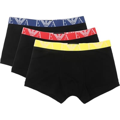 Emporio Armani Zomer 23 Letter Jacquard Afwerking Nauwsluitende Boxershorts 3-Pack Heren Ondergoed Zwart 111357-3R715-50620 L yellow