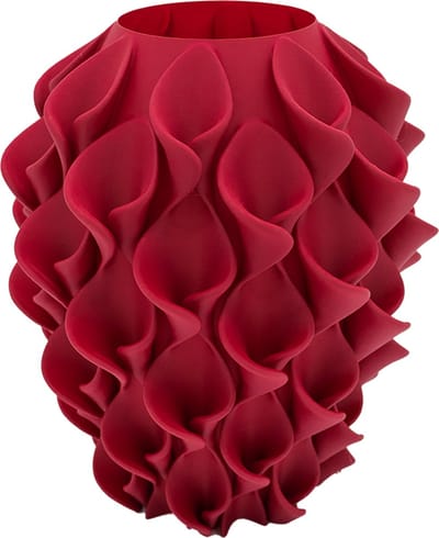 Bluma moderne vaas - Decoratieve vaas - Plum - 3d geprinte vaas – geschikt voor droogbloemen - 20CM